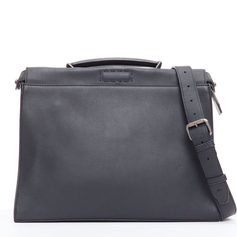 Fendi Leather Monster Eye Briefcase